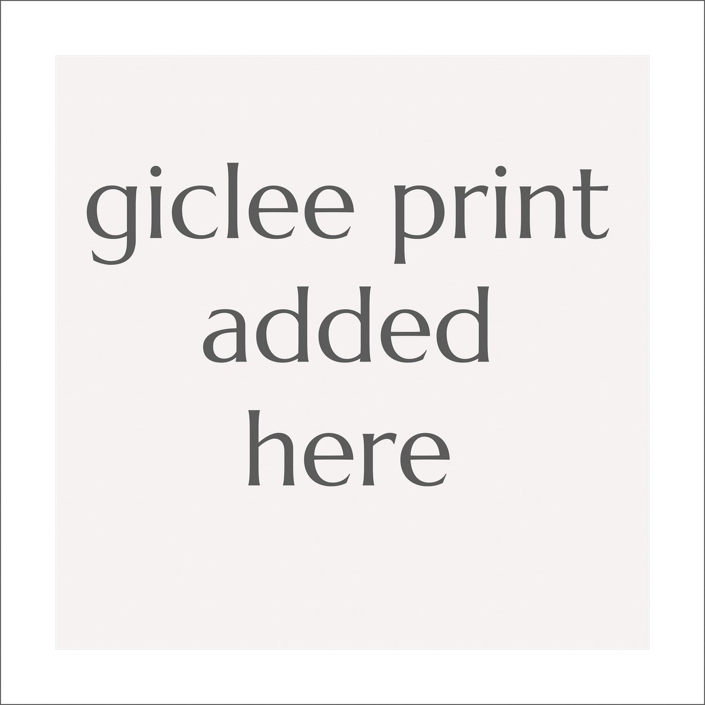 Photo Mat and Backing for 8" Giclee Prints