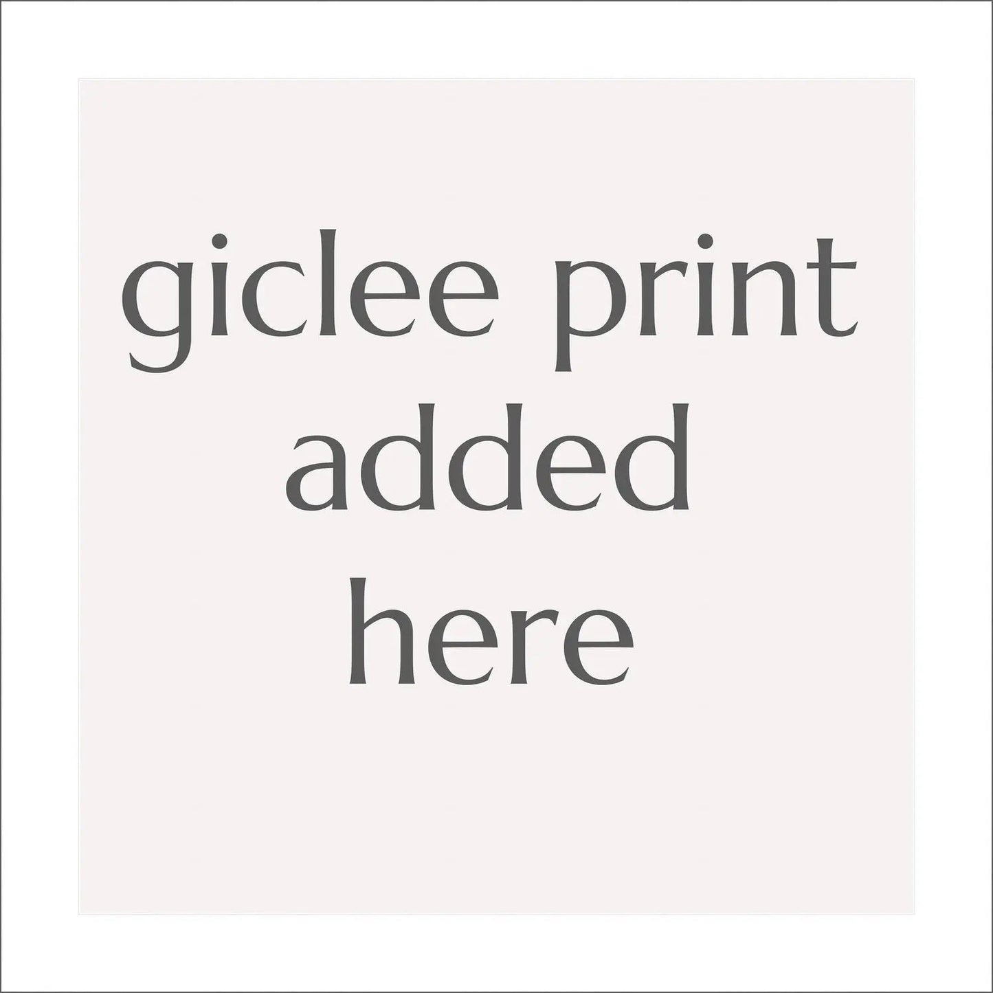 White acid-free photo mat for 8" giclee prints with 1-inch border and 12-1/4” outer dimension