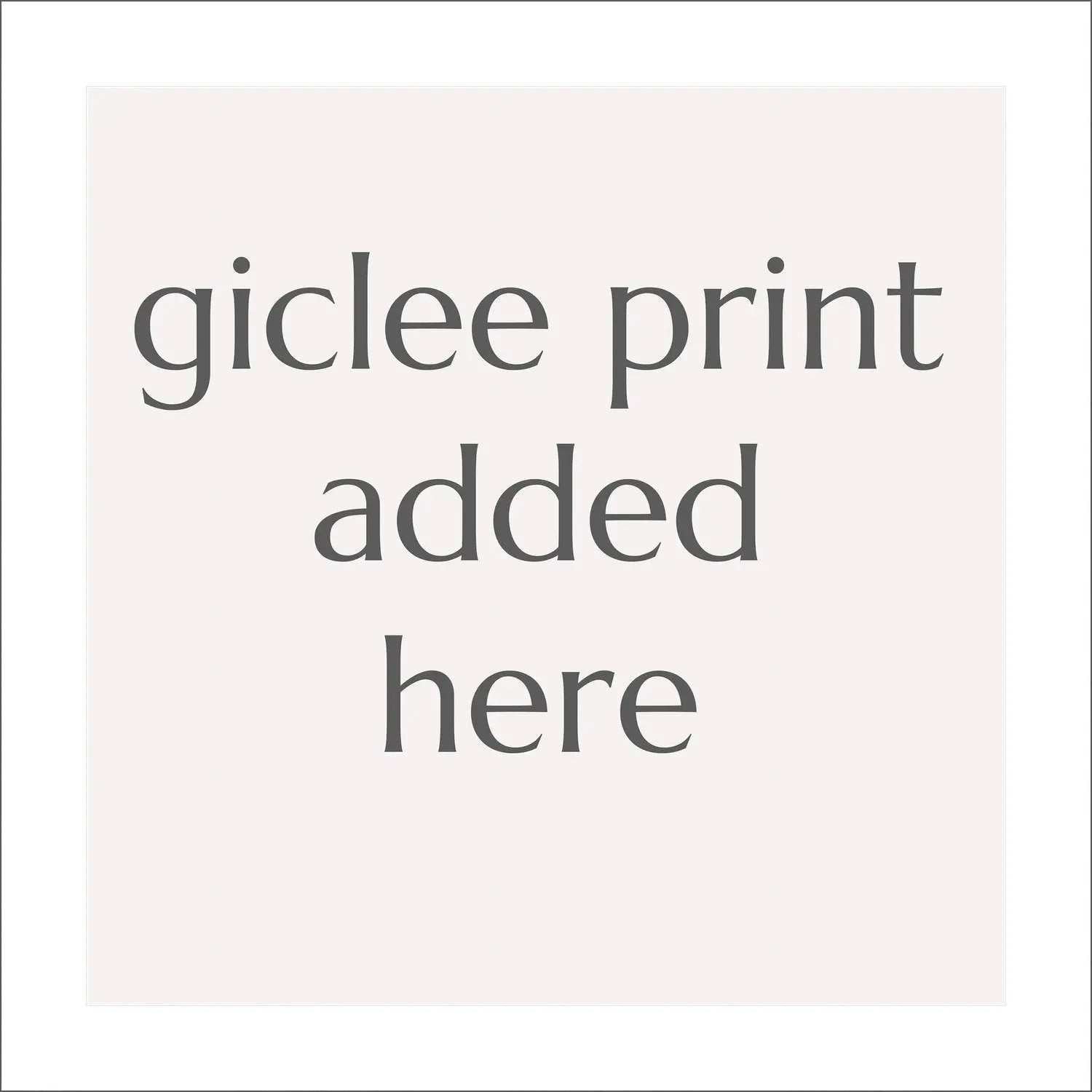 White acid-free photo mat for 8" giclee prints with 1-inch border and 12-1/4” outer dimension