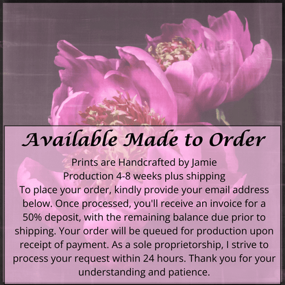 Fine art pink peony orignial emulsion print - jamie buzil