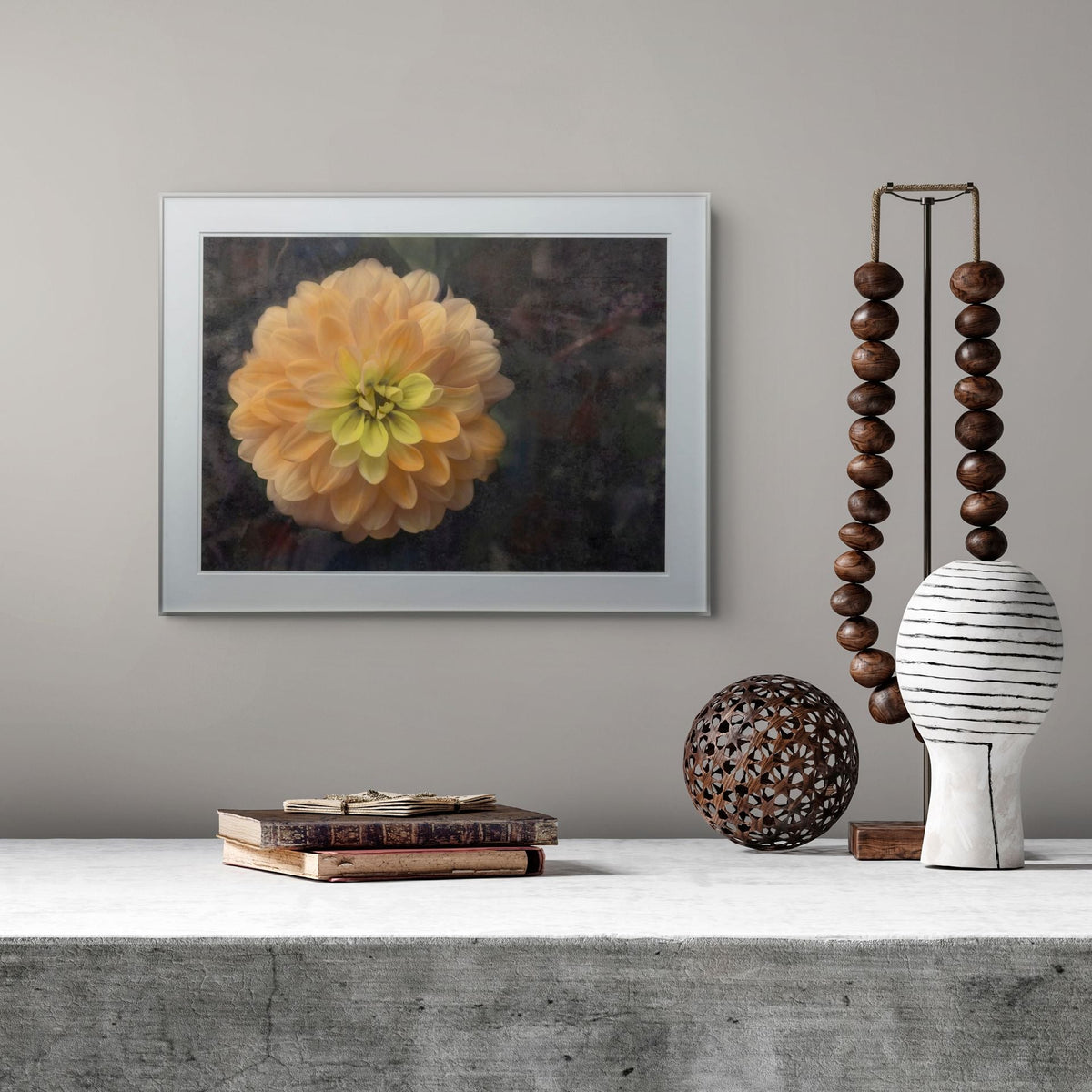 Sunshine Dahlia | Hand-Colored Fine Art Flower Print